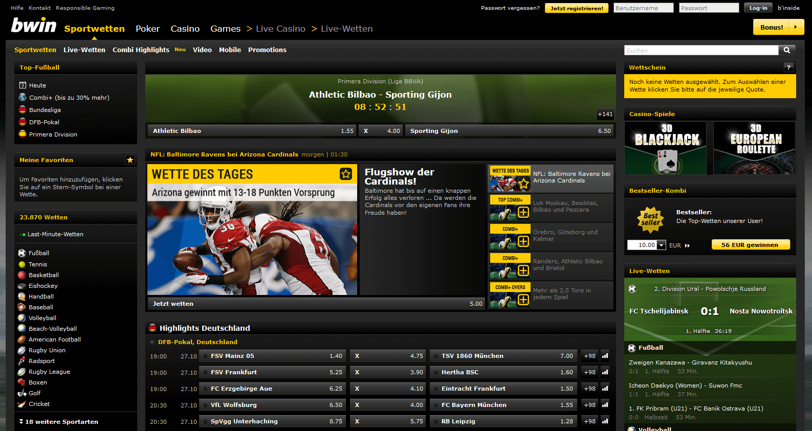 bwin webseite