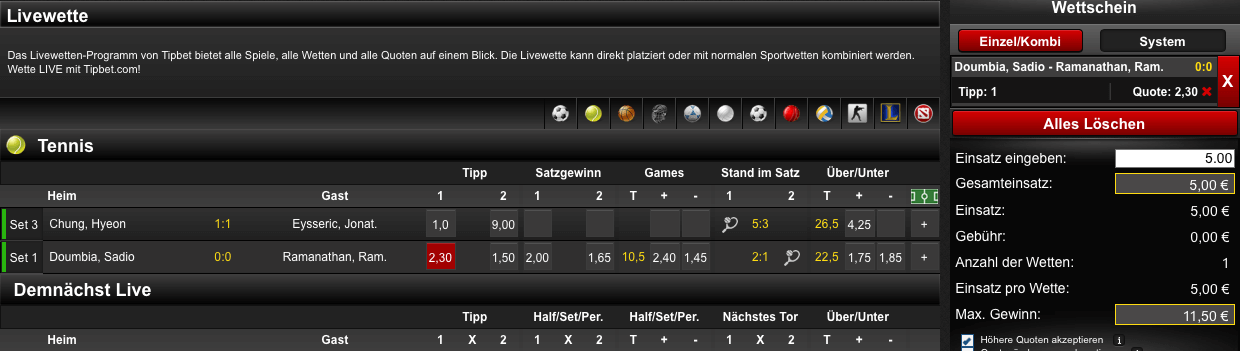 tipbet live