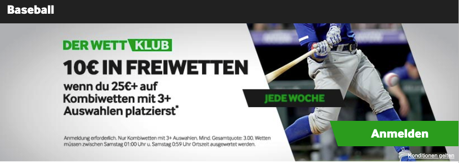 baseball freiwetten bei betway