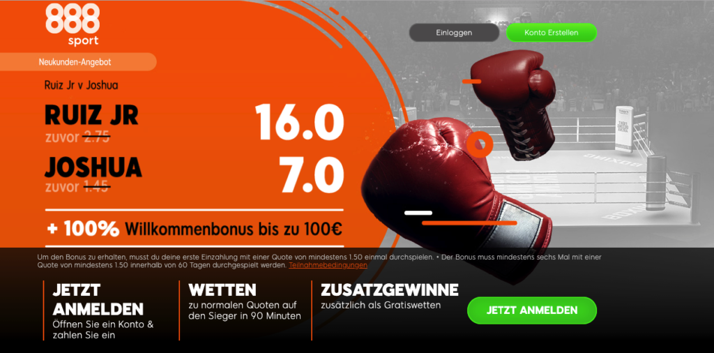 888sport Boxen Quoten-Boost