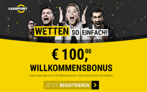 Cashpoint: Willkommensbonus ab sofort mit leichteren Bedingungen