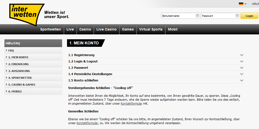 Interwetten Konto Löschen Interwetten Konto Löschen
