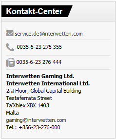 Interwetten Kontaktdaten