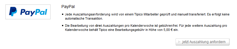 Tipico PayPal Auszahlung