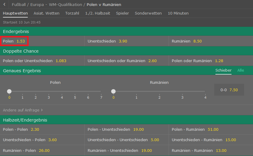 Wett Quoten Polen Rumänien