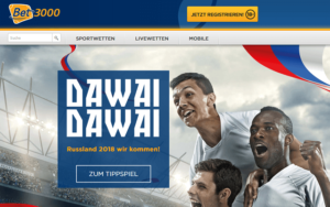 Bet3000 WM 2018 Aktionen: Tippspiel, Gewinnspiel & Bonus