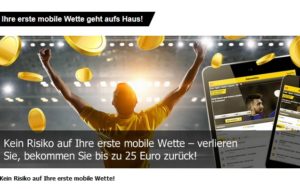 Interwetten: 25 € Cashback für die erste mobile Wette!