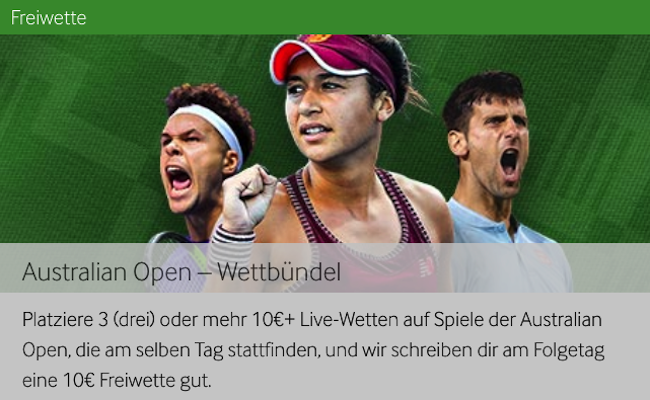 10 euro freiwette australian open betway