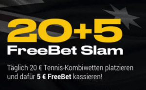 Australian Open bei bwin: Auf Tennis wetten und täglich 5 € Freebet sichern!