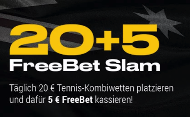 5CHF freebet für die australian open 2019 bwin