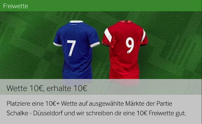 10 euro freiwette schalke 04 gegen fortuna düsseldorf bei betway