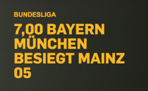 München schlägt Mainz? Jetzt mit 7,0 Quote auf den Bayern-Sieg wetten!
