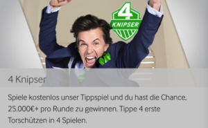 Gewinnen Sie jede Woche bis zu 100.000 € mit “4 Knipser” bei Betway!