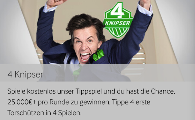 jede woche chance auf 100.000 euro gewinn mit betway 4 knipser