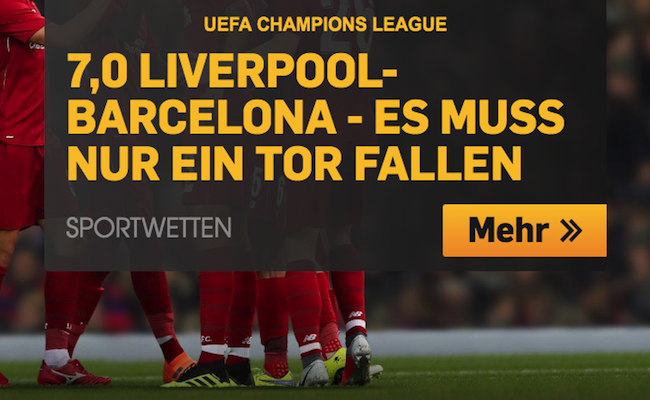 beste quote +0,5 tore liverpool gegen barcelona