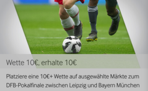 Betway: 10€ Freebet für Ihre Wette auf Leipzig gegen Bayern (DFB-Pokalfinale)