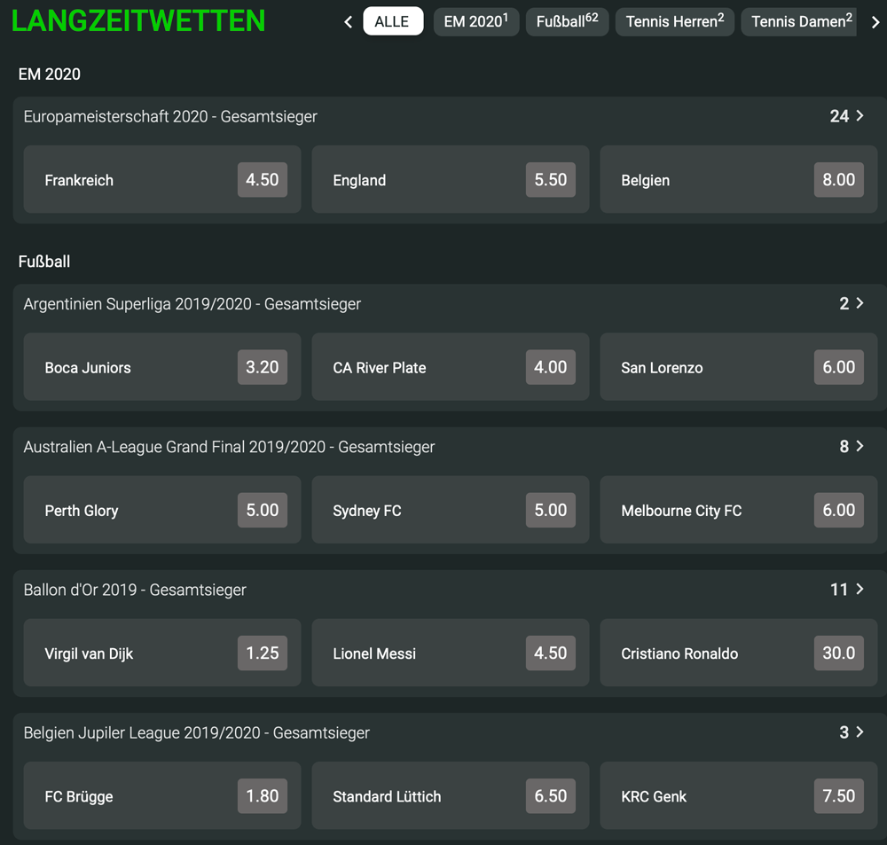 Langzeitwetten Langzeitwetten