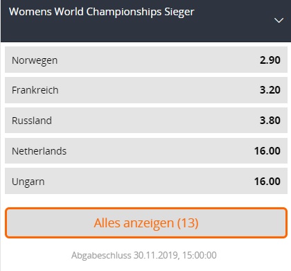 Betsson Handball Wetten Frauen