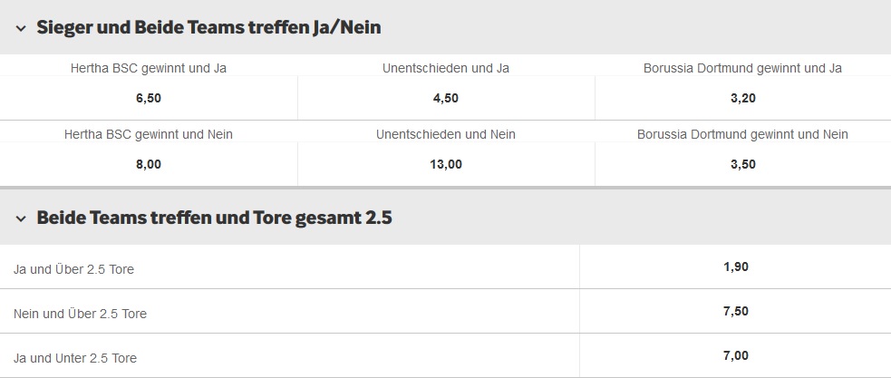 Betway Bundesliga Wetten