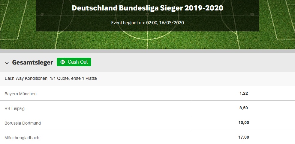 Bundesliga Sieger Wette Betway