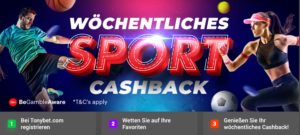 Tonybet: 3% Cashback-Bonus für Jedermann