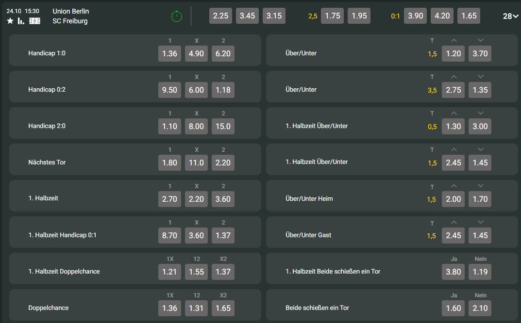 Union Berlin – SC Freiburg 24.10.2020