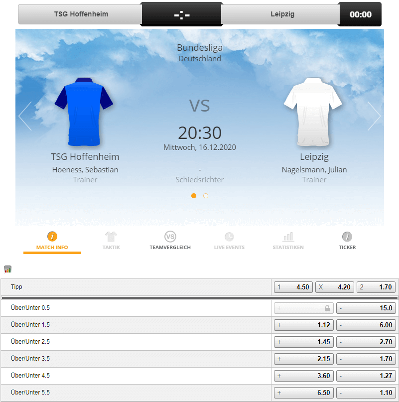 TSG Hoffenheim – RB Leipzig 16.12.2020