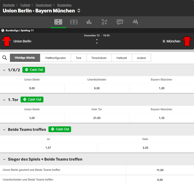 Union Berlin – FC Bayern München 12.12.2020