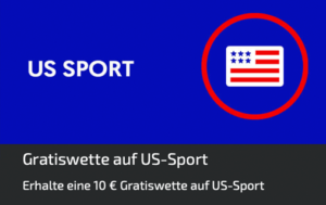 Mobilebet: 10 € Free Bet jede Woche für den US-Sport