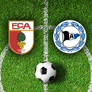 Logos von Augsburg und Arminia