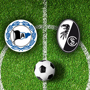 Logos von Arminia und Freiburg