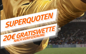 Betano: 20 € Free Bet bis Ende Juli + 100% Bonus verfügbar