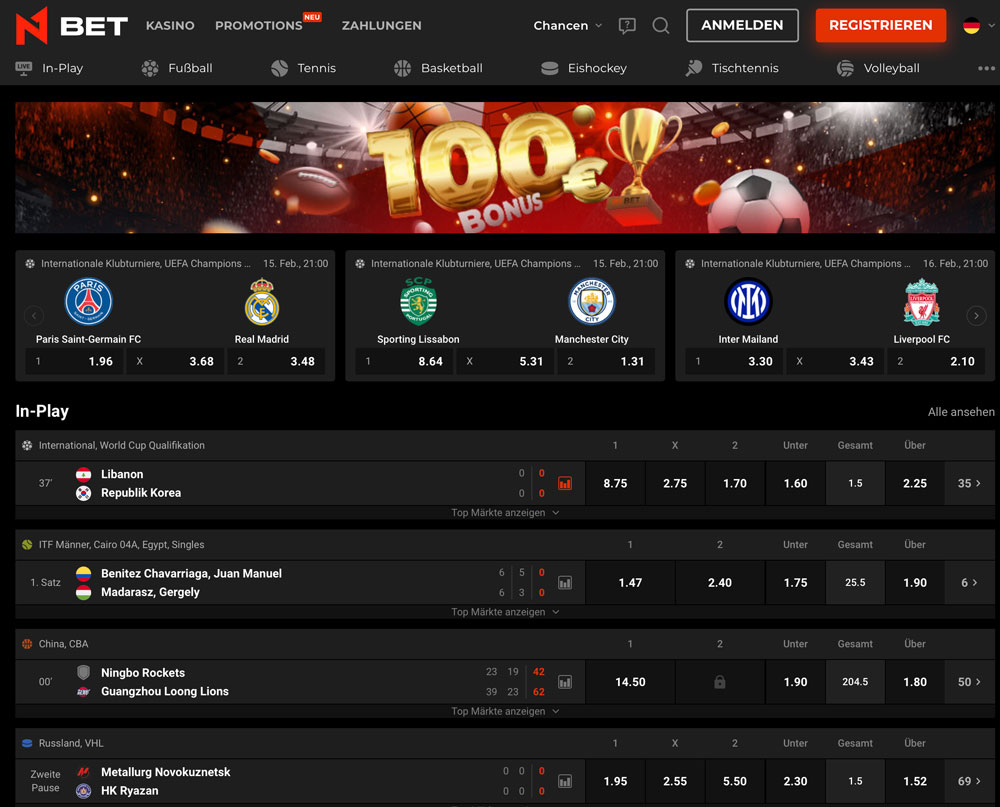 N1 Bet Website