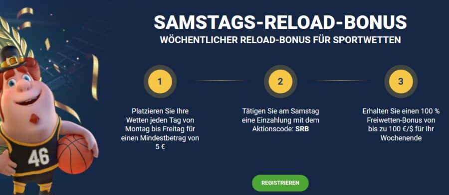 20bet reload bonus promo