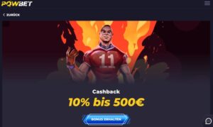 Powbet Reload: Jede Woche 500 € extra Bonus kassieren