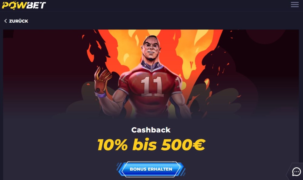 powbet cashback bonus