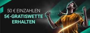 1Bet: Ab sofort 5 € Gratiswette jede Woche verfügbar