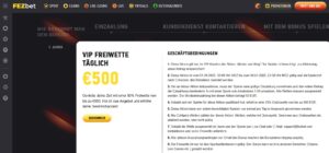 FEZbet: Täglich eine 500 € Freiwette für VIP-Kunden