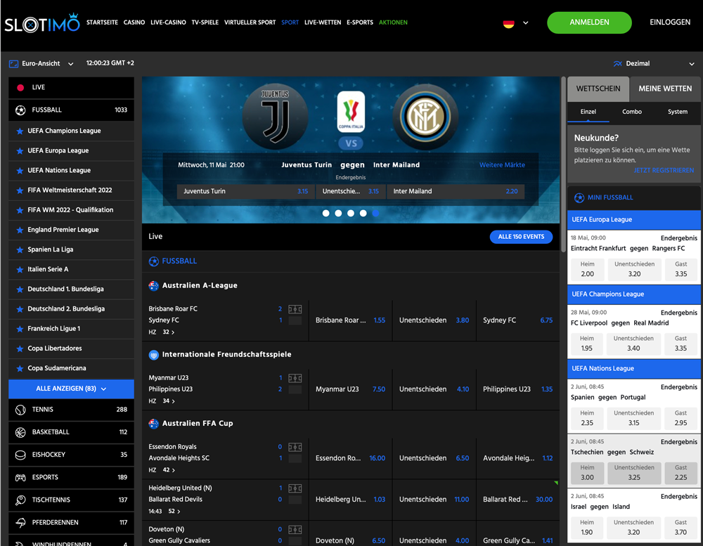 Slotimo Sportwetten Portal