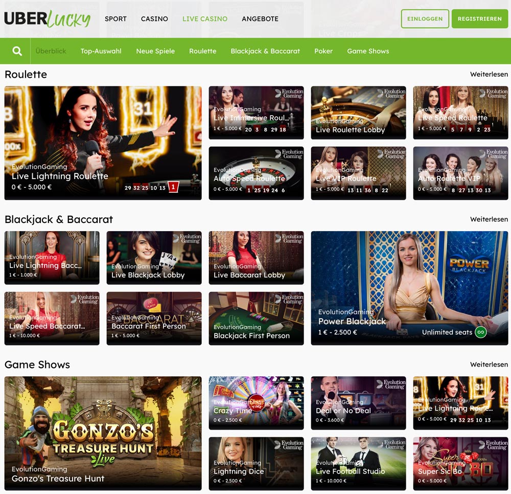 UberLucky Live Casino