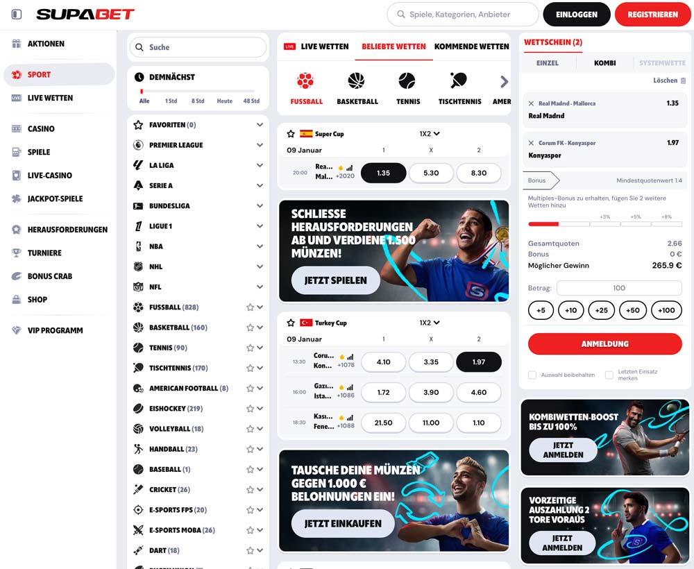 Supabet Sportwetten Portal