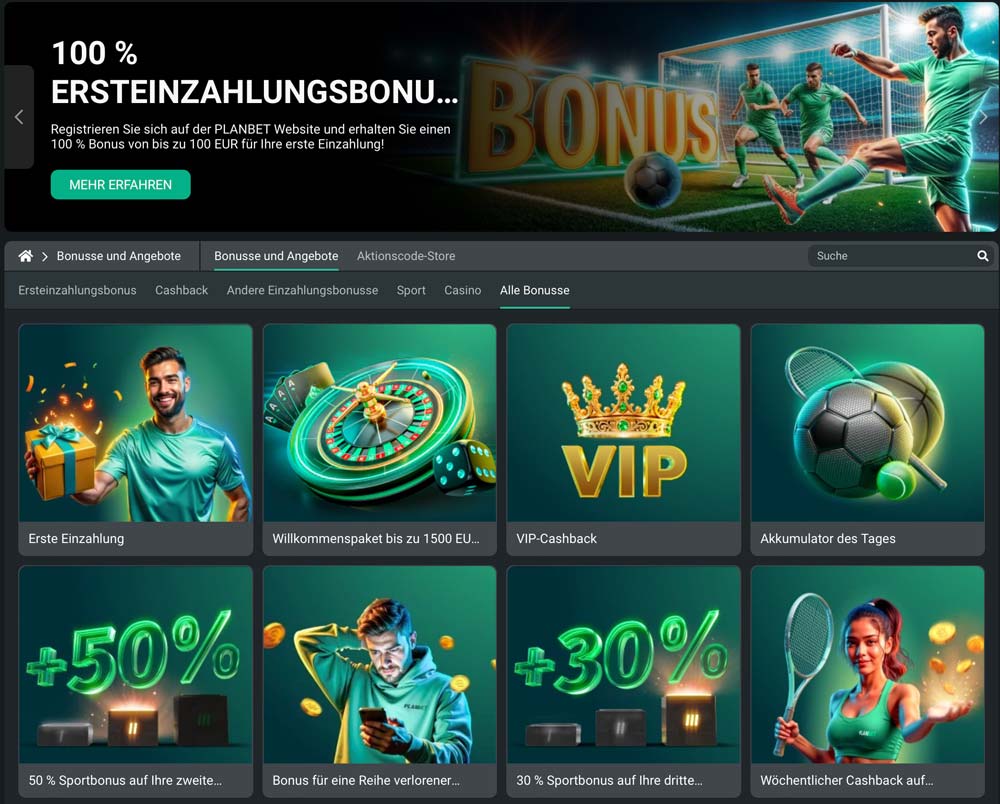 Planbet Bonusangebote