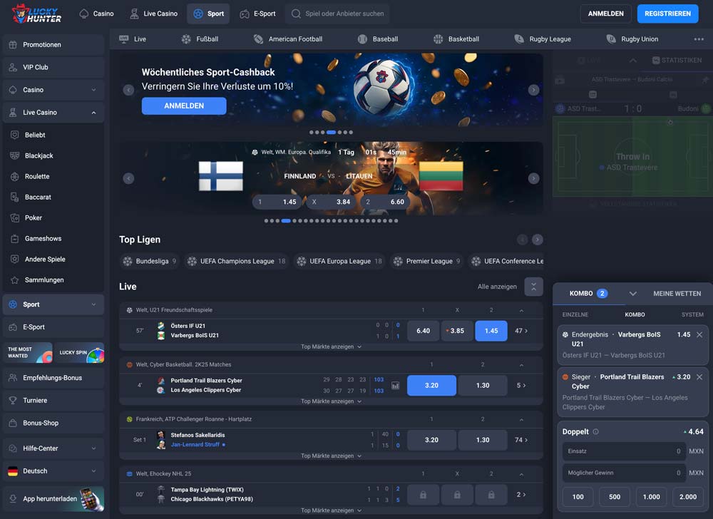 Lucky Hunter Sportwetten