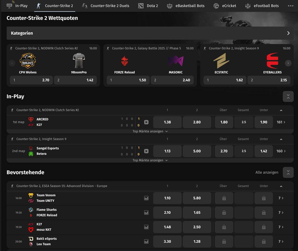 FortunePlay Esports Wetten