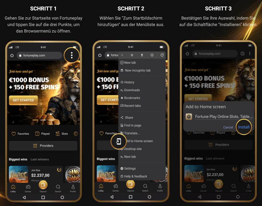 FortunePlay App - Mobile Variante