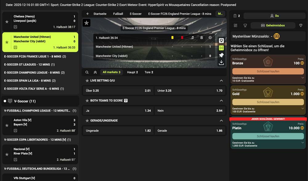 Virtueller Sport Winbetz