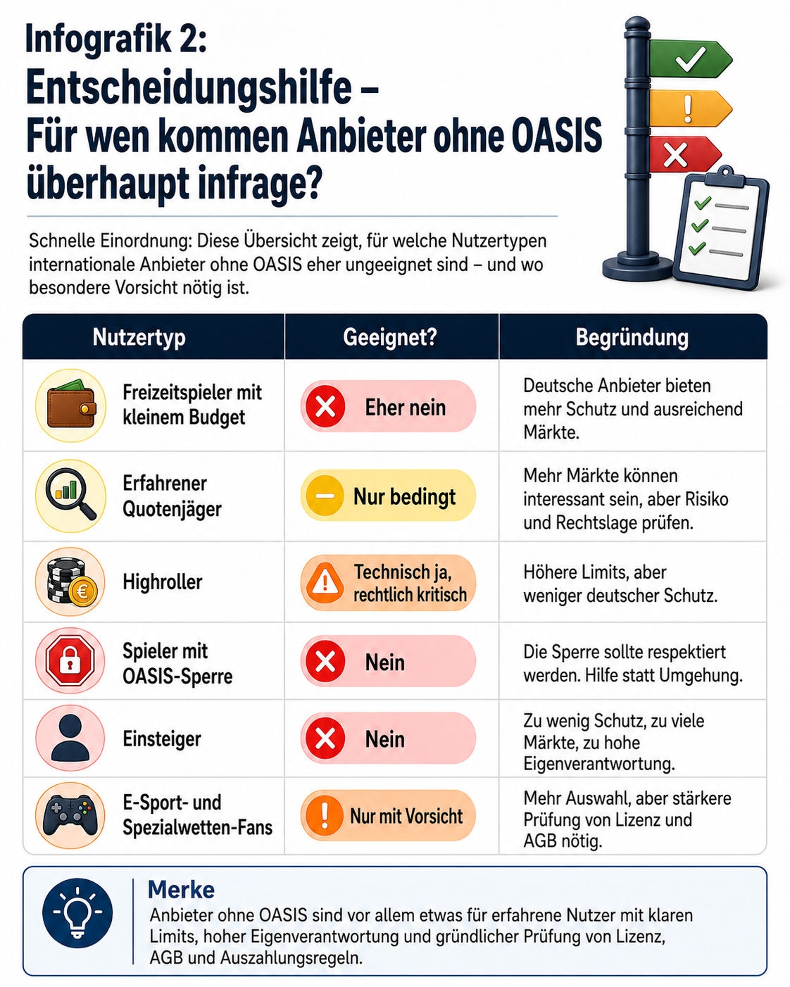 Online Wetten ohne OASIS im Überblick