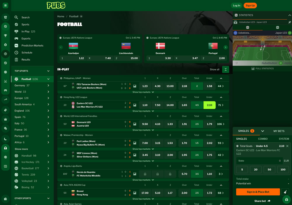 PUBS Sportwetten