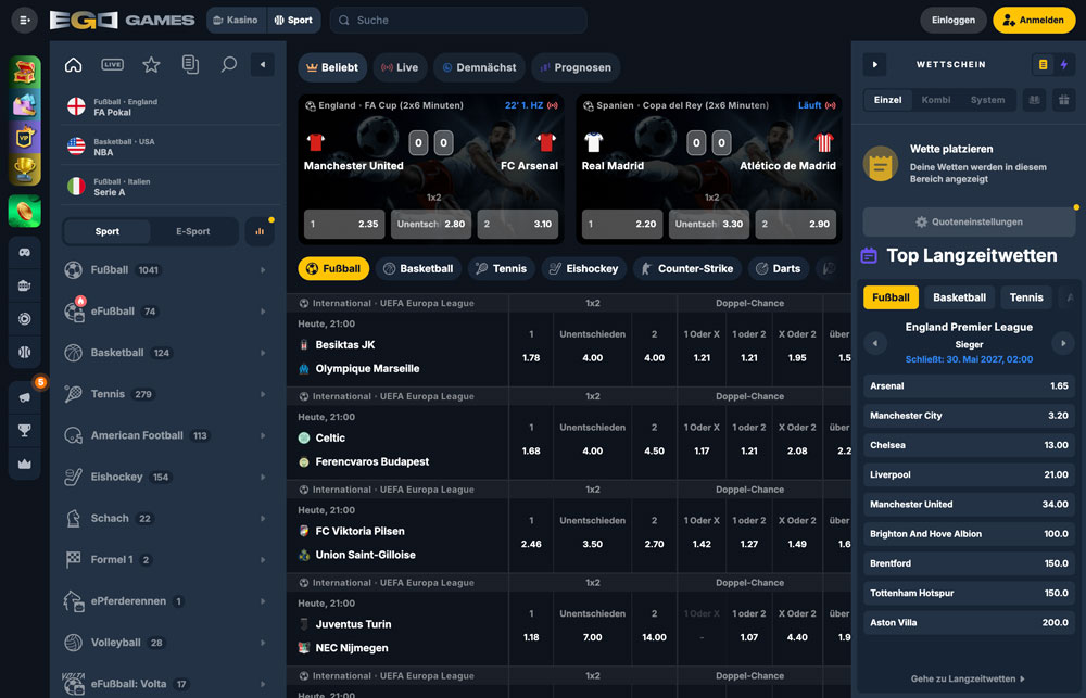 EGOgames Sportwetten im Test